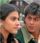  ??  ?? Shah Rukh Khan and Kajol in a still from Dilwale Dulhania Le Jayenge.