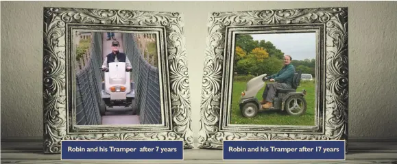  ??  ?? Robin and his Tramper after 7 yearsRobin and his Tramper after 17 years