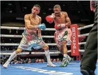  ?? Picture: Luis Gutierrez/Getty Images ?? Sivenathi Nontshinga lands a right hand to the head of Hector Flores on his way to winning the vacant IBF junior flyweight title in Mexico in 2022.