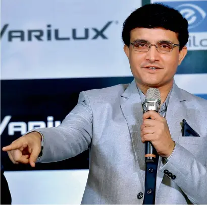  ?? PTI file ?? Former Indian cricketer and CAB President Sourav Ganguly interacts with media at a promotiona­l event in Kolkata. —