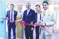  ?? ADIB RAWI YAHYA/ THESUN ?? From left: World Startup Festival (WSF) regional director Fazil Irwan Som, president Freda Miriklis, MCMC deputy secretary-general (policy) Shakib Ahmad Shakir, Mohar and WSF religion director Udesh Chaskar at the launch in Petaling Jaya yesterday.