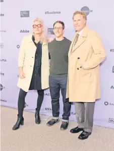  ?? — AFP photo ?? (From left) Steele, Josh Greenbaum, and Ferrell attend the ‘Will & Harper’ Premiere during the 2024 Sundance Film Festival at Eccles Center Theatre in Park City, Utah.