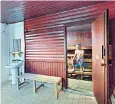  ?? ?? The sauna at Cobdown Park in Kent was built for Finnish Olympians in the 1940s