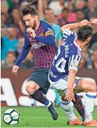  ?? ALLUIS GENE/FP/GETTY IMAGES ?? With Ronaldo headed to the Italian league, Barcelona forward Lionel Messi will be the Spanish league’s marquee player.