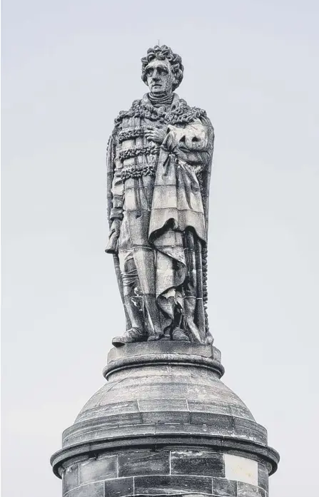  ??  ?? 2 The statue of Henry Dundas, 1st Viscount Melville, sits on top of a 150ft column known as the Melville Monument in St Andrew Square, Edinburgh