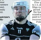  ?? ?? TALENT: Naomh Eoin’s Gerard O’KellyLynch is back in the Sligo senior hurling panel for
2024.