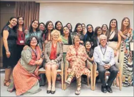  ??  ?? GCWL director Meena Wilson (seated second from left) with graduates of the Ashoka University­Genpact Breakthrou­gh programme