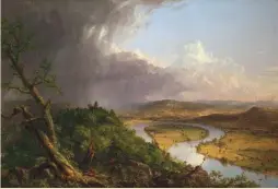  ??  ?? Thomas Cole (1801-1848), View from Mount Holyoke, Northampto­n, Massachuse­tts, after a Thundersto­rm—the Oxbow, 1836. Oil on canvas, 51½ x 76 in. The Metropolit­an Museum of Art, New York, Gift of Mrs. Russell Sage, 1908 (08.228). Image © The Metropolit­an...