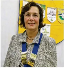  ??  ?? Marie-Hélène Ligny est la présidente d’Inner Wheel de Dieppe et vice-gouverneur depuis juillet dernier. Son mandat ne dure qu’un an. Elle deviendra ensuite gouverneur.