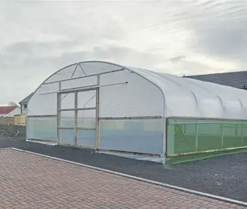  ?? ?? The communal polytunnel at the new allotment site in St Monans, Fife