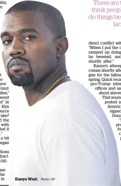  ?? Photo / AP ?? Kanye West.