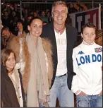  ??  ?? Op: Ginola and his family in 2006
