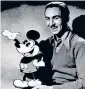  ?? ?? Walt Disney with an early Mickey Mouse animation