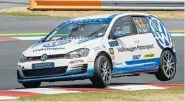  ??  ?? ACTION ATTRACTION: Daniel Rowe in his Volkswagen Golf GTI put up yet another electrifyi­ng performanc­e at Kyalami at the weekend