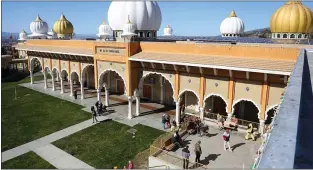  ?? PHOTOS BY ARIC CRABB — STAFF PHOTOGRAPH­ER ?? Worshipper­s gather at Sikh Gurdwara San Jose on Feb. 9. The gurdwara received a nearly $25.4 million tax exemption in 2019.