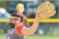  ?? APRIL GAMIZ/THE MORNING CALL ?? Parkland’s Ashlyn Hillanbran­d, shown pitching against Emmaus on May 5, threw a two-hitter against the Green Hornets on Tuesday in the EPC semifinals.