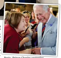  ??  ?? Party: Prince Charles yesterday