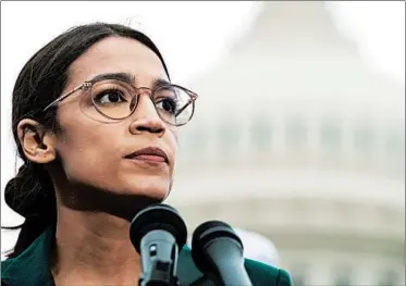  ?? SAUL LOEB/GETTY-AFP ?? “Apparently this is a normal practice, and people don’t bat an eye,” marveled freshman Rep. Alexandria Ocasio-Cortez.