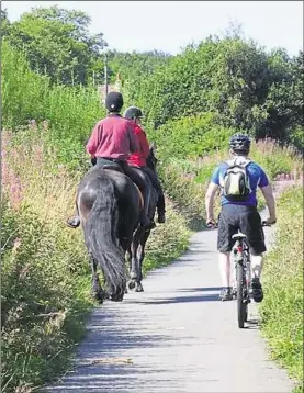  ?? Picture: Oliver Dixon ?? Are cyclists respectful of horses?