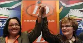  ?? PICTURE: CHRIS COLLINGRID­GE/AFRICAN NEWS AGENCY (ANA) ?? De Lille and Helen Zille of the DA announce the beginning of a joint political partnershi­p in 2010.