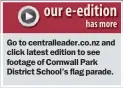  ??  ?? Go to centrallea­der.co.nz and click latest edition to see footage of Cornwall Park District School’s flag parade.