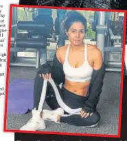  ?? PHOTO: INSTAGRAM/REALHINAKH­AN ?? Hina posted her workout photos on Instagram and was trolled with comments such as “never seen a woman try so hard to show off her body like you do”, “flop, cheap and disgusting” and so on