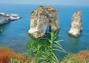  ??  ?? Pigeon’s Rock is one of Lebanon’s most famous landmarks.