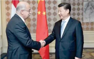  ??  ?? Le président chinois reçu par le Premier ministre Chérif Ismaïl