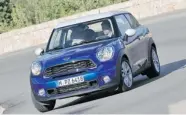  ?? MINI ?? Slightly longer and lower than the similar-looking Countryman, the 4.1-metre-long 2013 Mini Cooper Paceman — designed to carry four — profiles a coupe-like silhouette.