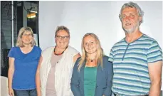  ?? FOTO: CLAUDIA STECKELER ?? Bilden den Vorstand der Kreis-Grünen: Gabi Schott, Angelika Störk, Carina Diener und Klaus Schmid-Droullier.