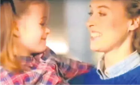  ??  ?? A 5-year-old Eilish with her mum, Liz, in the 1995 advert for Shredded Wheat.
