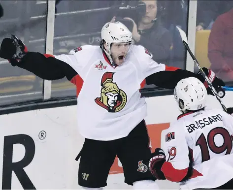  ?? CHARLES KRUPA/THE CANADIAN PRESS ?? With nine points in 12 games, Ottawa Senator Bobby Ryan, left, has to be considered a potential playoff MVP.