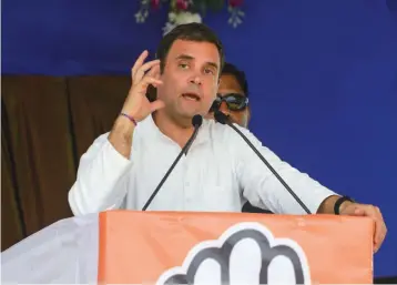  ??  ?? Rahul Gandhi’s latest diatribe against Mr Modi seemed tired and ineffectua­l ● Rahul Gandhi’s speeches last week still focussed on the Rafale deal, farmer suicides, agrarian distress, joblessnes­s, corruption and so on. It shows that he has learnt nothing.