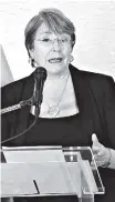  ?? AFP ?? Michelle Bachelet, alta comisionad­a de la ONU.