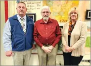  ?? Photo by Theresa Auriemmo ?? Pictured are Mckean County Commission­ers Tom Kreiner, Cliff Lane, and Carol Duffy.