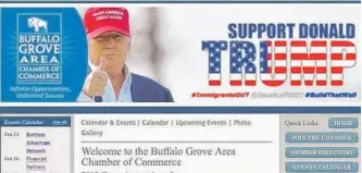  ?? BOB SUSNJARA/DAILY HERALD ?? This is a fake website causing confusion with the real Buffalo Grove Lincolnshi­re Chamber of Commerce site. Chamber officials are trying to shut down the bogus site.