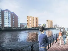  ??  ?? Harbour revamp
How the developmen­t will look at the former Ice Factory in Ayr