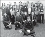  ?? SUBMITTED ?? This group of Gentry FBLA students took part in the district competitio­n at Fayettevil­le on Jan. 31, and 18 of them placed in the top six in their categories. Pictured are John Long (front), Hailey Dapp (row two, left), Adam Lee, Matthew Nance, Miley...