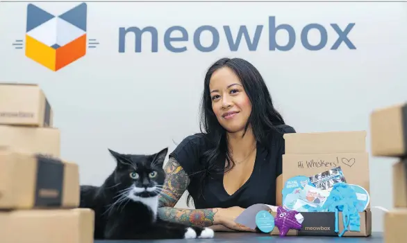  ?? LEE ALEXANDER ?? Meowfest organizer Olivia Canlas runs the successful online cat-oriented gift box company Meowbox.