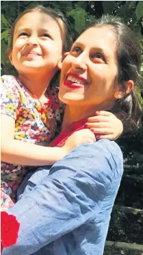  ??  ?? Nazanin Zaghari-Ratcliffe was overjoyed to be briefly reunited with her her daughter Gabriella before being returned to prison