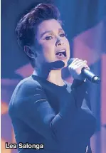  ??  ?? Lea Salonga