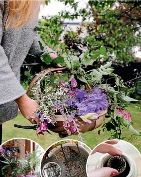  ?? PHOTOS: JULIA ATKINSON-DUNN ?? A trug is a great way to get flowers from the garden to the kitchen.