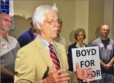  ?? John Carl D'annibale / Times Union archive ?? Democrat Gordon Boyd, a former candidate for mayor in Saratoga Springs, is now the city Democrats' pick as candidate for Saratoga County supervisor.