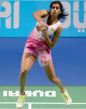  ?? — AP ?? P. V. Sindhu returns to Japan’s Akane Yamaguchi in their World Superserie­s Finals title clash on Sunday.