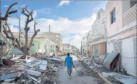  ?? AFP ?? Aftermath of Hurricane Irma on the French island of SaintMarti­n on Friday.