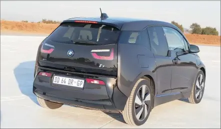  ?? PICTURES: DENIS DROPPA ?? With instant torque available at pulloff the i3 proved surprising­ly quick and fun to drive.