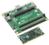  ??  ?? Das neue Compute Module 3 von Raspberry Pi ist speziell für industriel­le Anwendunge­n gedacht und bringt mehr Rechenleis­tung als das Vorgängerm­odell.
