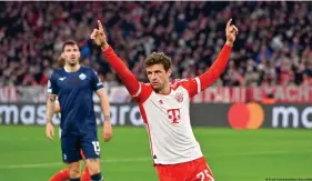  ?? ?? 54è but en 149 apparition­s en Ligue des champions pour Thomas Müller
Image : Frank Hoermann/Sven Simon/IMAGO