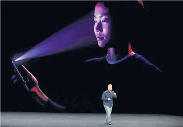  ?? Reuters ?? Apples Face-ID, das Highlight des iPhone X.