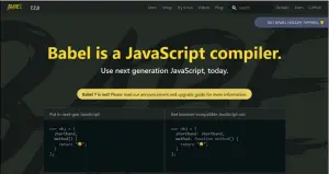 ??  ?? Babel ist ein JavaScript Compiler, der JavaScript der nächsten Generation in kompatible­s JavaScript für aktuelle Browser umwandelt.